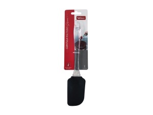 ESPATULA PAO DURO DE SILICONE 24CM PRETO CABO DE ACRILICO