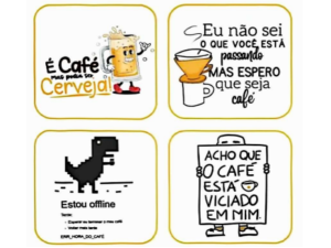 CANECA VIDRO 330ML ESTAMPAS 