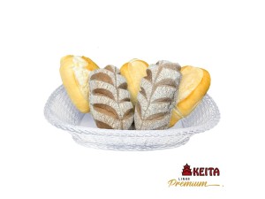 PORTA PÃO OVAL TRANÇA CRISTAL