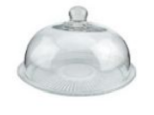 BOLEIRA VIDRO 34X20CM C/TP-VIDRO