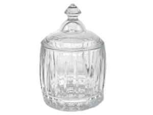 BOMBONIERE VIDRO 15CM TRIPOLI