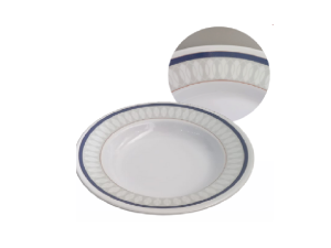 PRATO DE MELAMINA FUNDO 22CM - MEDALHAO PLUS