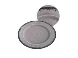 PRATO DE MELAMINA 25CM CRAQUELADO PLUS