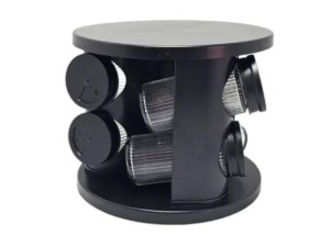 PORTA CONDIMENTO DE INOX COM 6 PEÇAS REDONDO