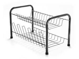 ESCORREDOR PRATO BERÇO PRETO 40X25X28CM