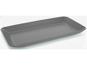TRAVESSA EVO 26CM RETANGULAR CINZA PETRA