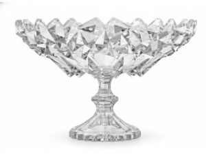 CENTRO DE MESA DE VIDRO 29CM ROCKS COM PÉ