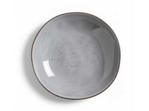 PRATO DE CERAMICA 21CM FUNDO - ORGANICO CONCRETO