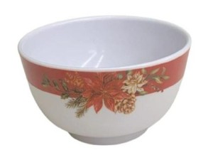 TIGELA DE MELAMINA NATAL 270ML FUNDA