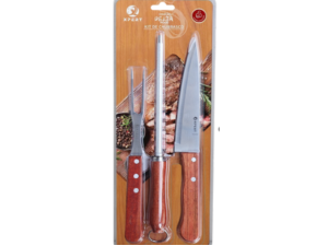 KIT CHURRASCO 3PC CB-MADEIRA