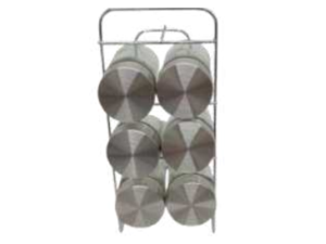 PORTA CONDIMENTO INOX C/6 + SUPORTE