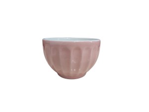 CUMBUCA CERAMICA 190ML CANELADA ROSA