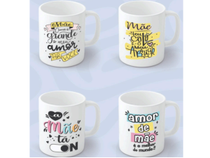 CANECA CERAMICA 320ML MAE SPOT SORTIDA