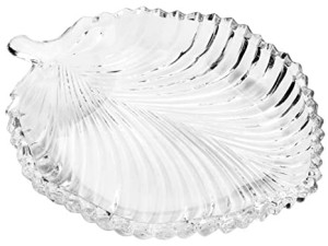 PRATO CRISTAL FOLHA 20X17CM